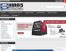 Tablet Screenshot of harrisweldingsupplies.com